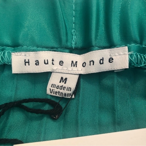 Haute Monde /NWT/ Green accordion pleated skirt/ size M - Picture 4 of 12